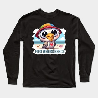 Pelican Love Fort Myers Beach Long Sleeve T-Shirt